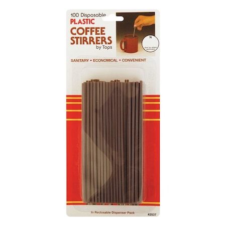 Tops Tops Brown Plastic Coffee Stirrers 55721